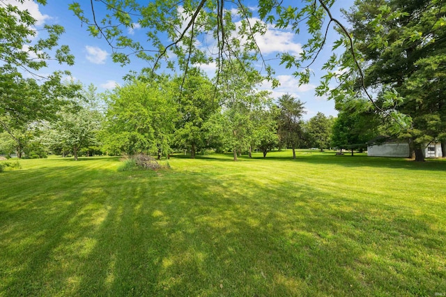 9129 Winchester Rd, Fort Wayne, IN 46819 - view of green lawn featuring view of wooded area
