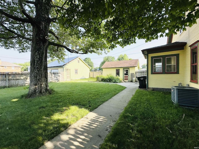 201 N Lafayette St, North Liberty, IN 46554 - view of yard with central AC and an outbuilding