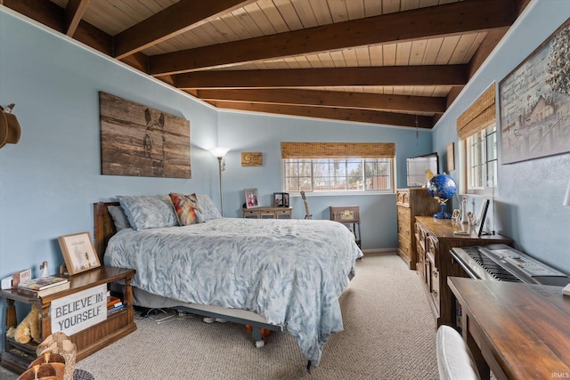 61560 Druid Ln, South Bend, IN 46614 - bedroom featuring wooden ceiling and light colored carpet