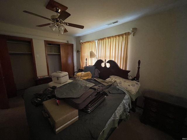 520 S Butterfield Rd, Muncie, IN 47302 - bedroom featuring ceiling fan and a closet