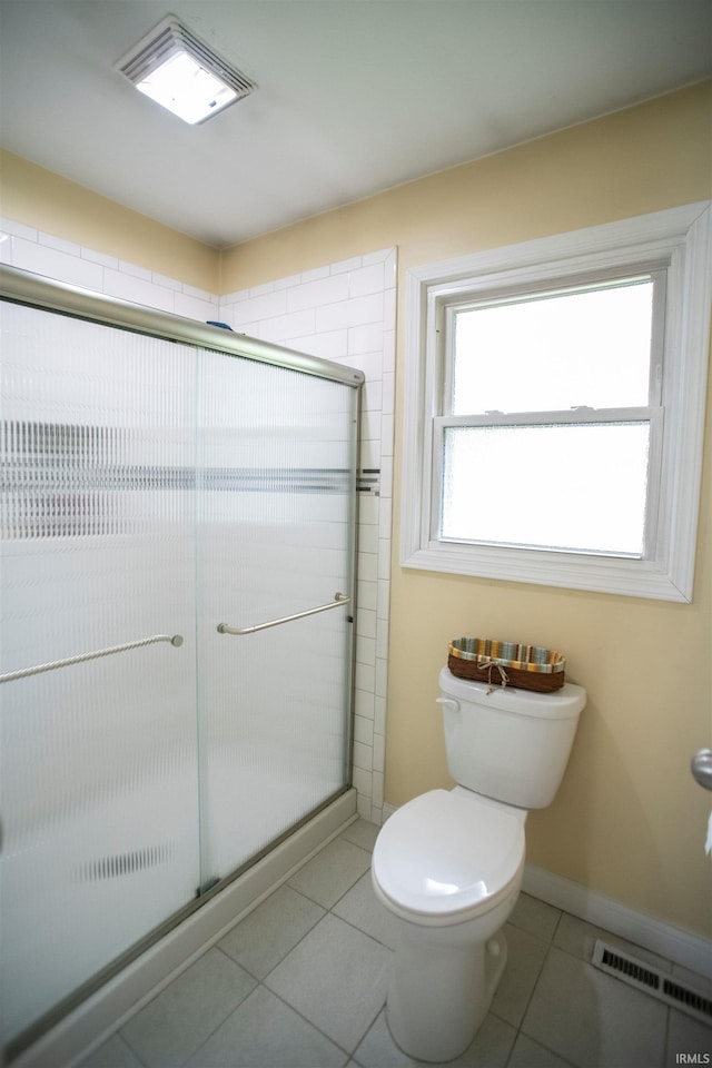 5101 Weir Dr, Muncie, IN 47304 - full bath with toilet, tile patterned flooring, and a shower stall