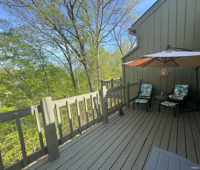 9428 S Lake Ridge Dr, Bloomington, IN 47401 - view of wooden terrace