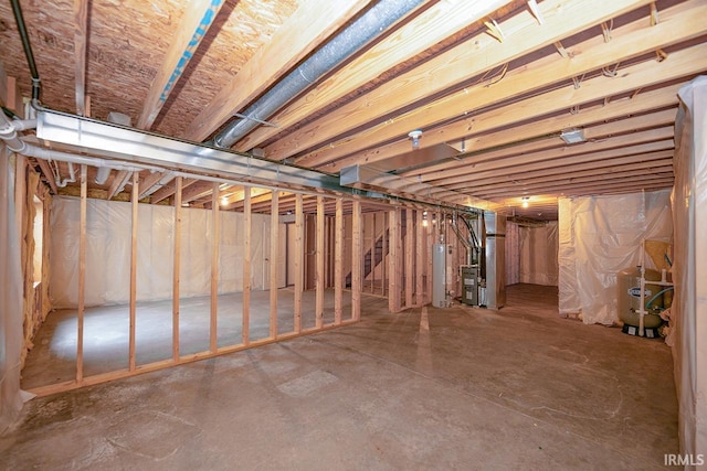 18310 Gyr Ct, New Paris, IN 46553 - unfinished basement featuring water heater
