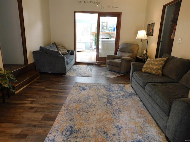 53341 Crestview Dr, South Bend, IN 46635 - living room with dark wood-type flooring