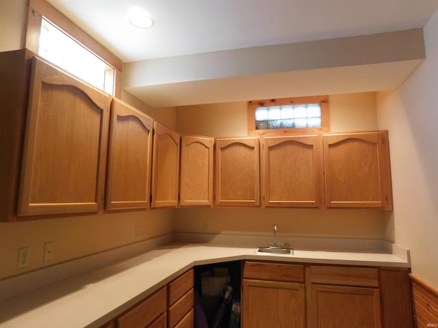 53341 Crestview Dr, South Bend, IN 46635 - kitchen featuring a sink and light countertops