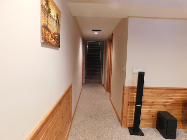 53341 Crestview Dr, South Bend, IN 46635 - corridor featuring carpet floors and stairway
