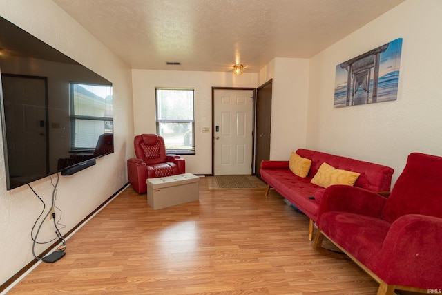 1009 Berkley Cir, Mishawaka, IN 46544 - living area with light wood-type flooring and a textured ceiling