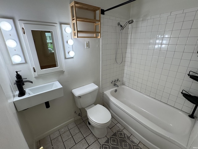 3421 N Windcrest Dr, Bloomington, IN 47404 - bathroom with shower / washtub combination and tile patterned flooring