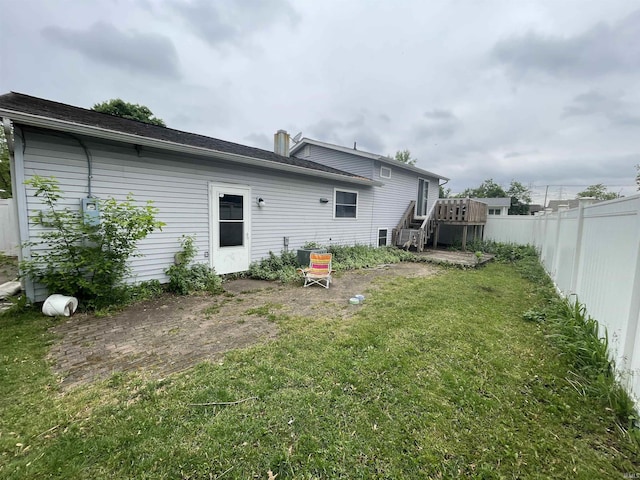 2659 Castine Walk, Mishawaka, IN 46544 - rear view of property with a wooden deck