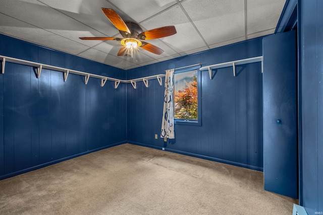 614 E S B St, Gas City, IN 46933 - empty room with carpet floors and a ceiling fan