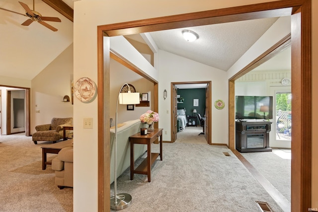 5816 Bayside Dr, Fort Wayne, IN 46815 - corridor with light colored carpet and vaulted ceiling