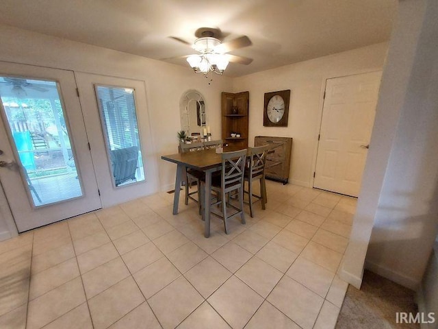 1749 W 1st St, Jasper, IN 47546 - dining room featuring ceiling fan and light tile patterned floors