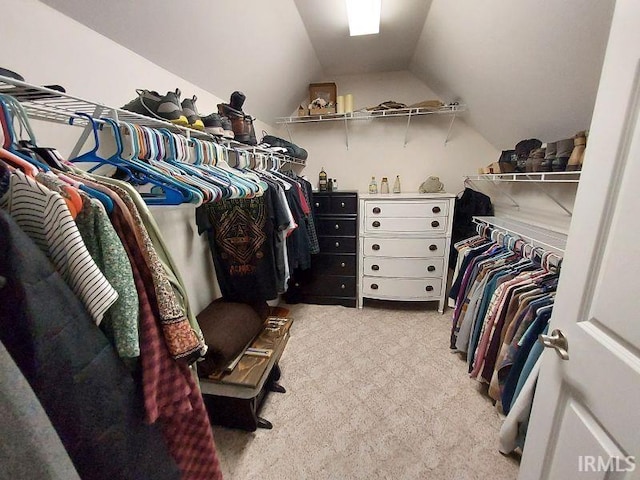1749 W 1st St, Jasper, IN 47546 - walk in closet featuring light colored carpet and lofted ceiling