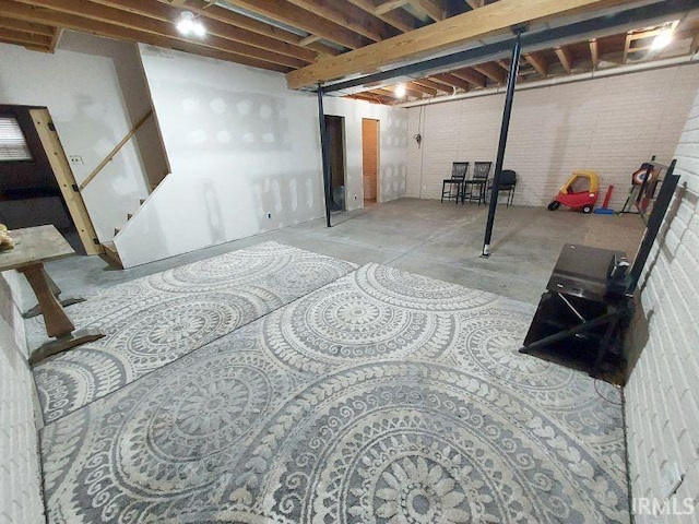 1749 W 1st St, Jasper, IN 47546 - unfinished basement with stairway