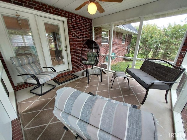 1749 W 1st St, Jasper, IN 47546 - sunroom / solarium with ceiling fan