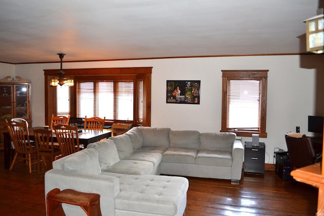 523 S Bluff St, Monticello, IN 47960 - living room with hardwood / wood-style flooring and ornamental molding
