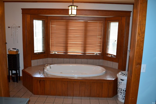 523 S Bluff St, Monticello, IN 47960 - full bathroom with a bath, healthy amount of natural light, and tile patterned flooring