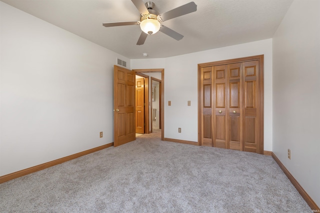 6615 Cherry Hill Pkwy, Fort Wayne, IN 46835 - unfurnished bedroom featuring carpet, baseboards, a closet, and a ceiling fan
