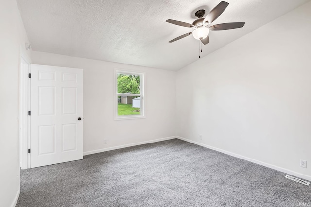 503 Graceland Ave, Claypool, IN 46510 - empty room with a ceiling fan, a textured ceiling, carpet, and baseboards