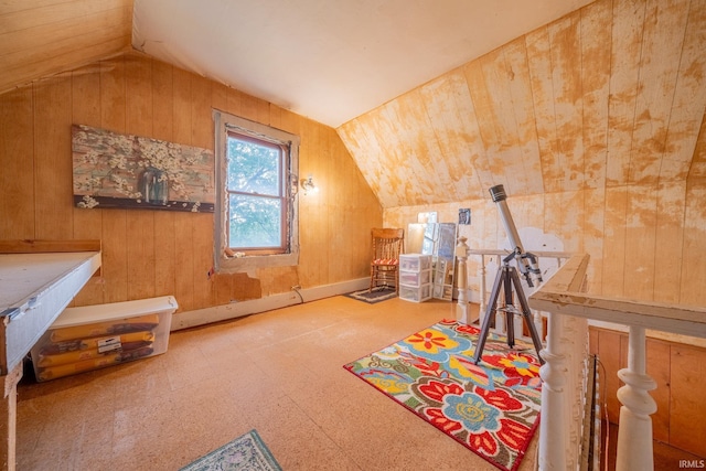 5528 N 250 W Unit 27, Lafontaine, IN 46940 - additional living space featuring wooden walls and vaulted ceiling