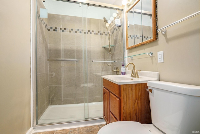 1826 E Donald St, South Bend, IN 46613 - bathroom featuring toilet, a shower stall, and vanity
