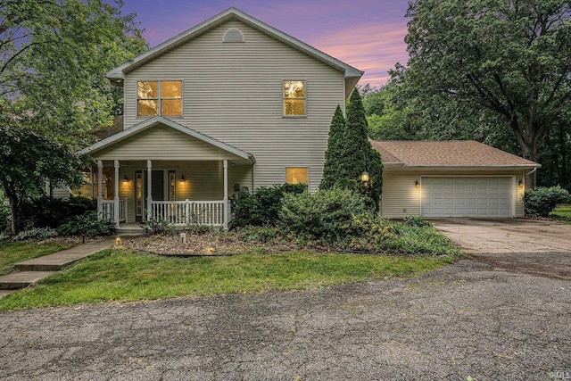 10227 Jefferson Rd, Osceola, IN 46561 - traditional home featuring a porch and concrete driveway