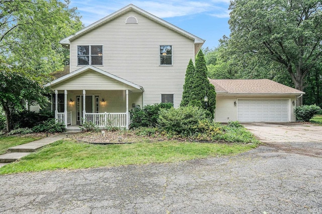 10227 Jefferson Rd, Osceola, IN 46561 - traditional-style home featuring covered porch and a garage