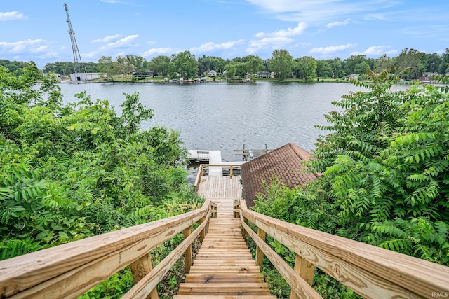 10227 Jefferson Rd, Osceola, IN 46561 - water view featuring a boat dock