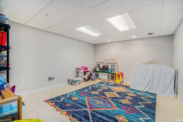 55177 Ardith St, Osceola, IN 46561 - recreation room featuring a drop ceiling and baseboards