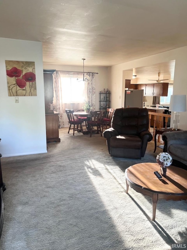 416 Hopkins Rd, Indianapolis, IN 46229 - carpeted living room featuring baseboards