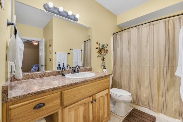 4906 N 100 W, Uniondale, IN 46791 - full bathroom featuring tile patterned floors, vanity, and toilet