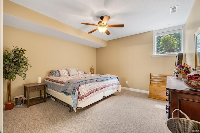 4906 N 100 W, Uniondale, IN 46791 - bedroom featuring light colored carpet, a ceiling fan, and baseboards