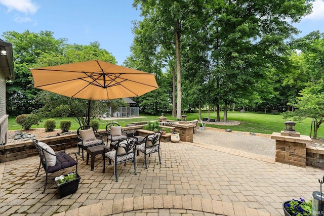 4906 N 100 W, Uniondale, IN 46791 - view of patio with view of wooded area