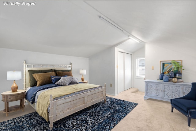 1218 S Twyckenham Dr, South Bend, IN 46615 - carpeted bedroom featuring lofted ceiling