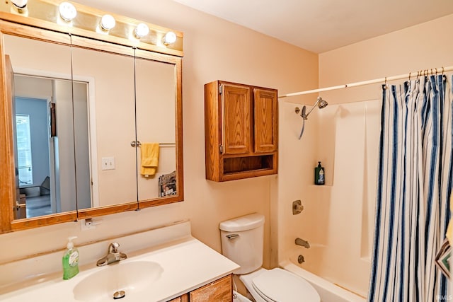 3208 Hanover Dr Unit 17-D, Lafayette, IN 47909 - full bath with vanity, toilet, and shower / bath combo with shower curtain