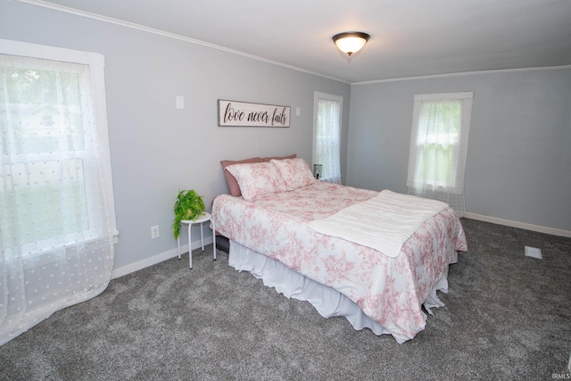 57005 Southshore Dr, Osceola, IN 46561 - carpeted bedroom with crown molding and baseboards