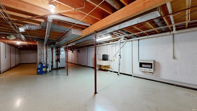7333 W Newton Stewart Rd, Taswell, IN 47175 - unfinished basement with heating unit