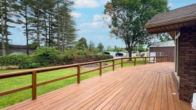 7333 W Newton Stewart Rd, Taswell, IN 47175 - deck with a yard