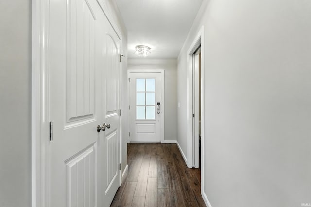 1308 Hideaway Dr, Auburn, IN 46706 - entryway with dark wood-style floors and baseboards