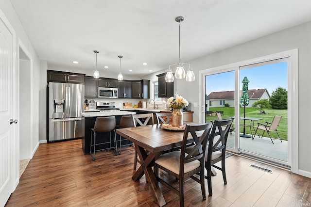 1308 Hideaway Dr, Auburn, IN 46706 - dining space featuring recessed lighting and light wood-style floors
