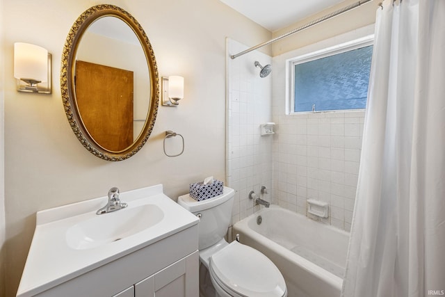 1330 Helmen Dr, South Bend, IN 46615 - full bathroom featuring shower / bath combination with curtain, vanity, and toilet