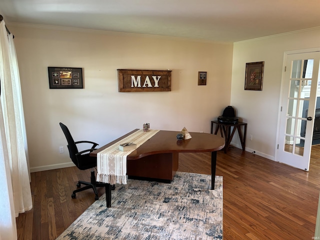 39 Hannah Ln, Jasper, IN 47546 - office space featuring crown molding, wood finished floors, and baseboards