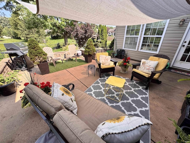 4691 Flagship Ln, Lafayette, IN 47909 - view of patio / terrace with an outdoor living space