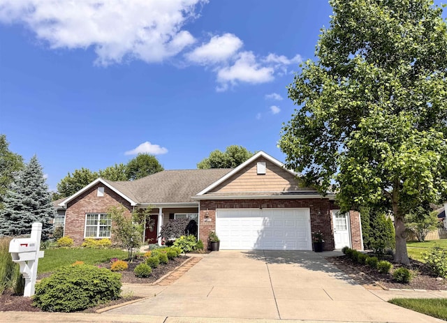 4691 Flagship Ln, Lafayette, IN 47909 - view of front facade featuring an attached garage, brick siding, and driveway