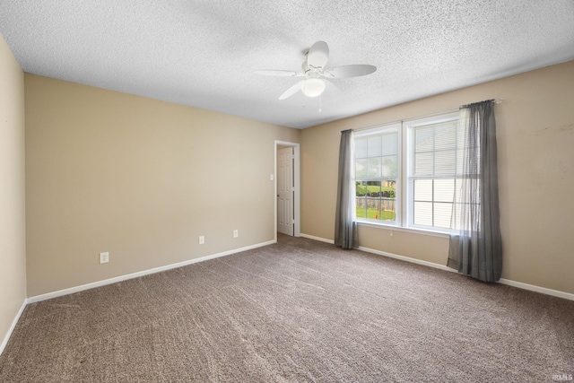 2729 Massasoit Ln, Lafayette, IN 47909 - empty room featuring a ceiling fan, carpet floors, and a textured ceiling