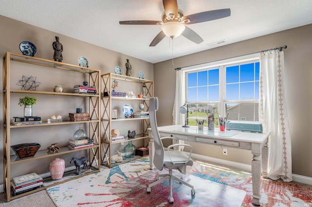 319 Pistoia Cv, Fort Wayne, IN 46845 - carpeted office with a ceiling fan and baseboards