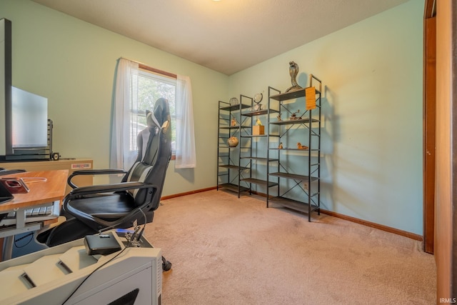 602 S Maple St, Galveston, IN 46932 - office area with light carpet and baseboards