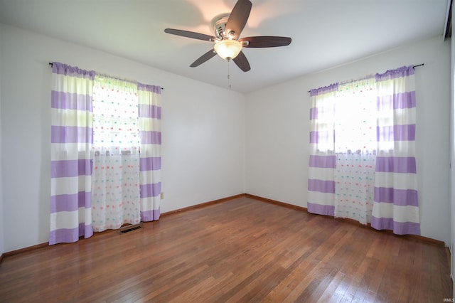 708 Carson Ct, Kokomo, IN 46902 - spare room featuring hardwood / wood-style flooring and ceiling fan