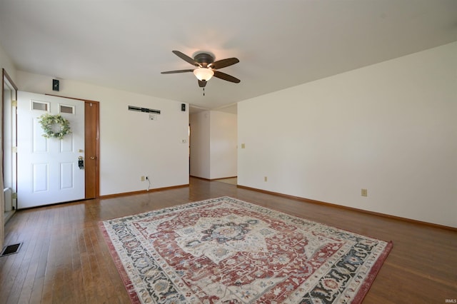 708 Carson Ct, Kokomo, IN 46902 - spare room featuring a ceiling fan and wood finished floors