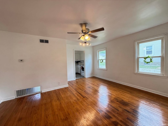 16 S Taft Ave, Evansville, IN 47714 - spare room with wood finished floors and a ceiling fan